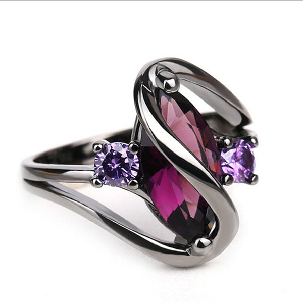 Unique Luxury Purple Crystal Invisible Mount - Jewelry Core