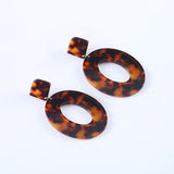 Acrylic Resin Oval Dangle Earring - Jewelry Core